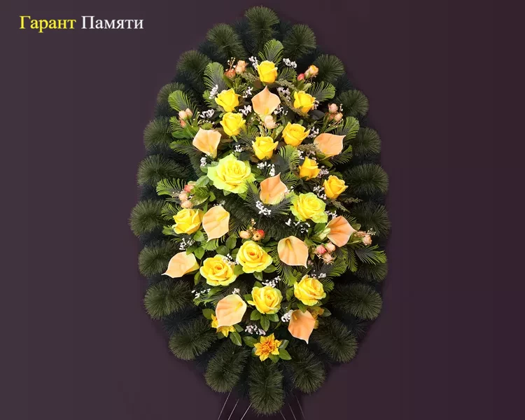 Венок Овал, двойной волан 033
